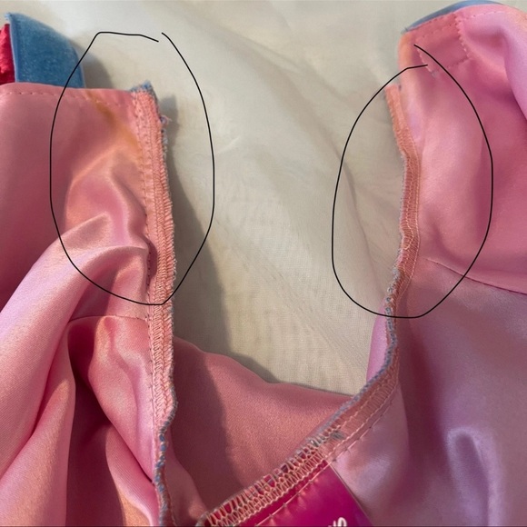 Fairy Godmother Cinderella Little Girl DISNEY Blue Hooded Cape w/ Pink Bow - Picture 6 of 6